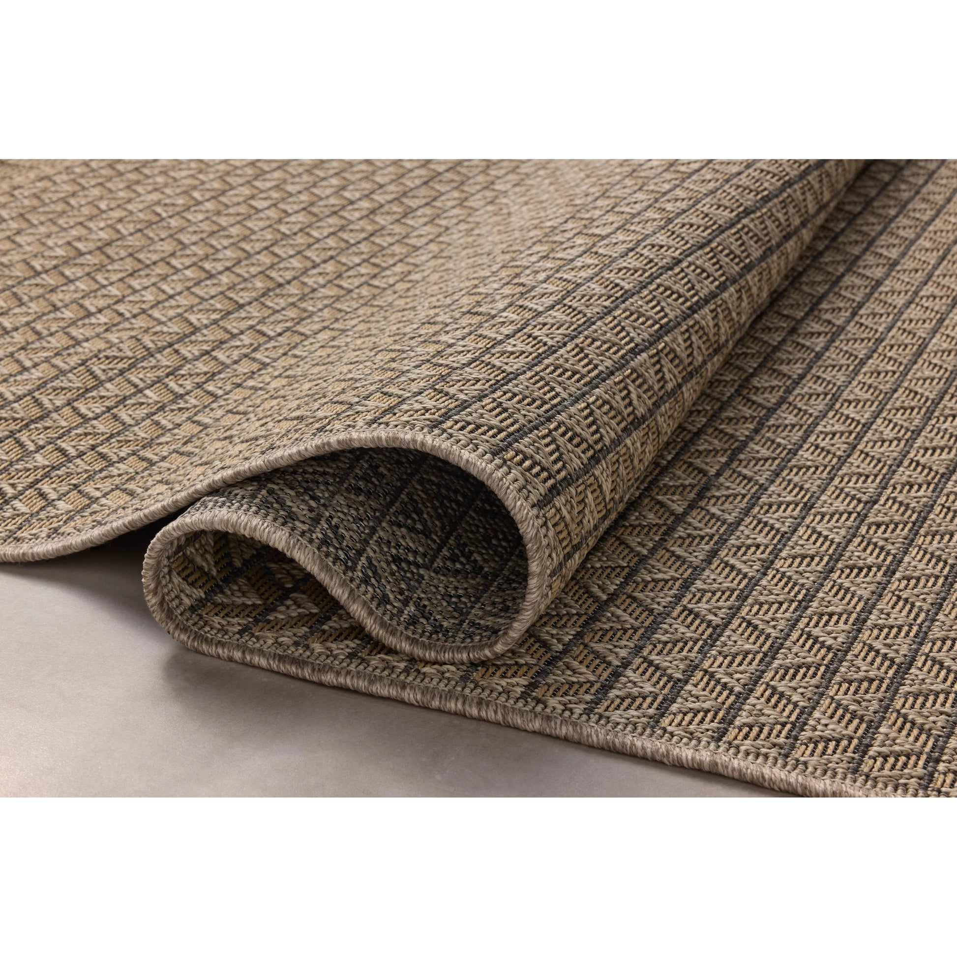 Providence PRC-05 Outdoor Rug by Chris Loves Julia x Loloi in natural, graphite. Made from 100% polypropylene in a unique style.