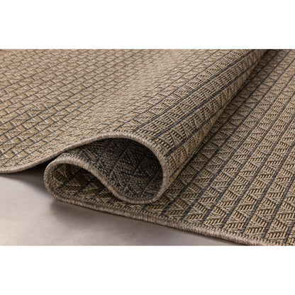 Providence PRC-05 Outdoor Rug by Chris Loves Julia x Loloi in natural, graphite. Made from 100% polypropylene in a unique style.
