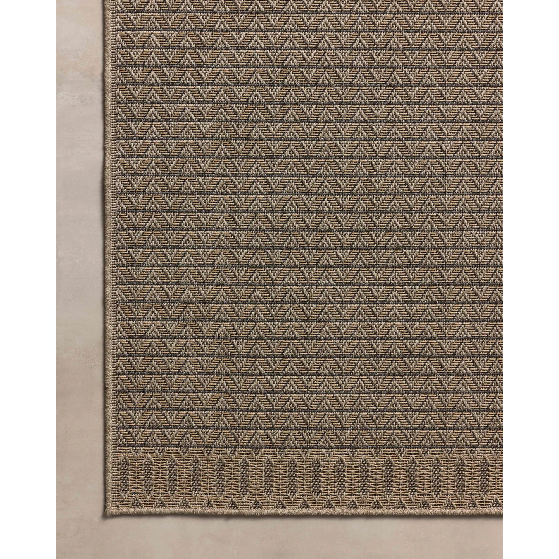 Providence PRC-05 Outdoor Rug by Chris Loves Julia x Loloi in natural, graphite. Made from 100% polypropylene in a unique style.