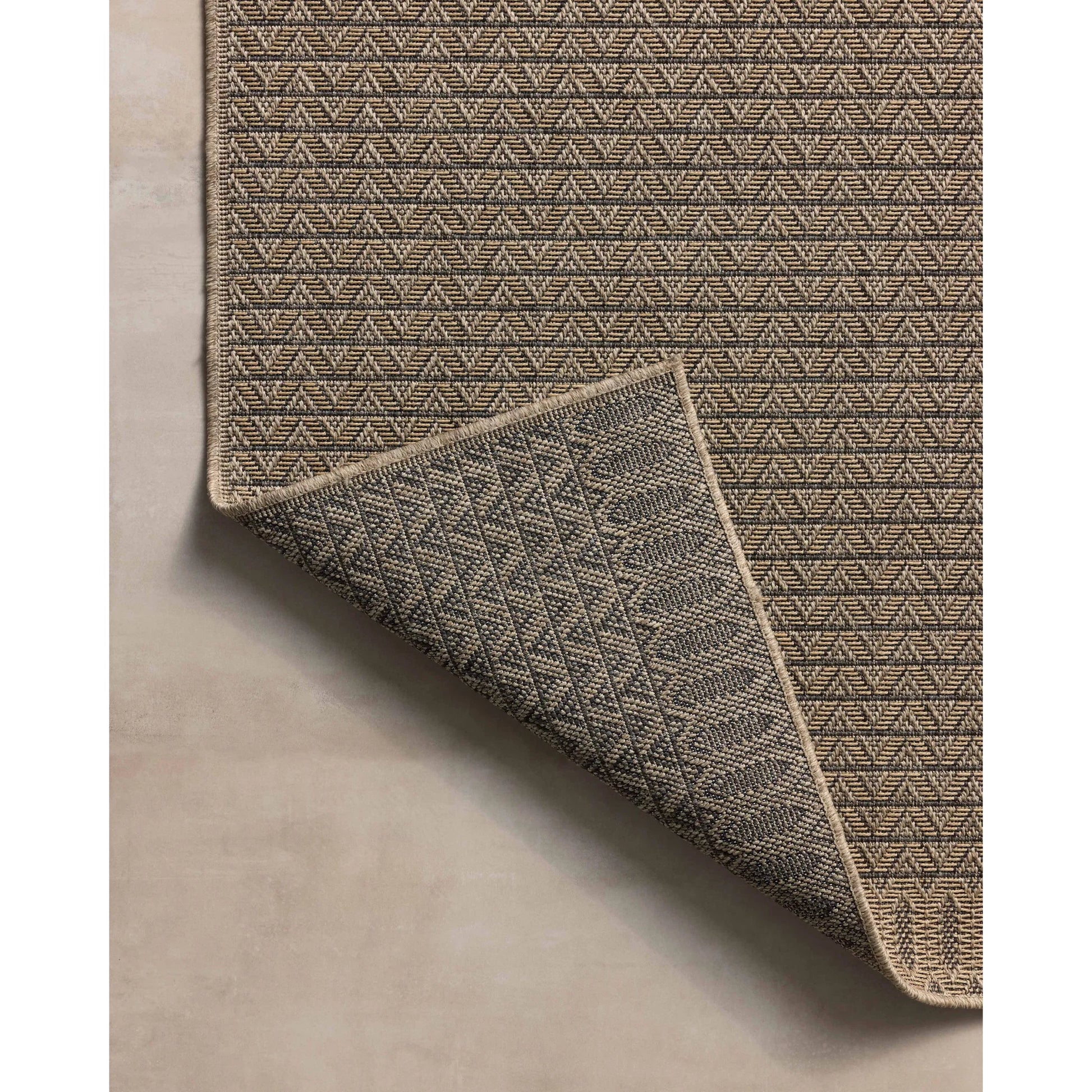 Providence PRC-05 Outdoor Rug by Chris Loves Julia x Loloi in natural, graphite. Made from 100% polypropylene in a unique style.