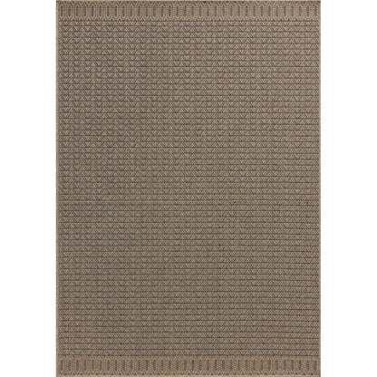 Providence PRC-05 Outdoor Rug by Chris Loves Julia x Loloi in natural, graphite. Made from 100% polypropylene in a unique sty