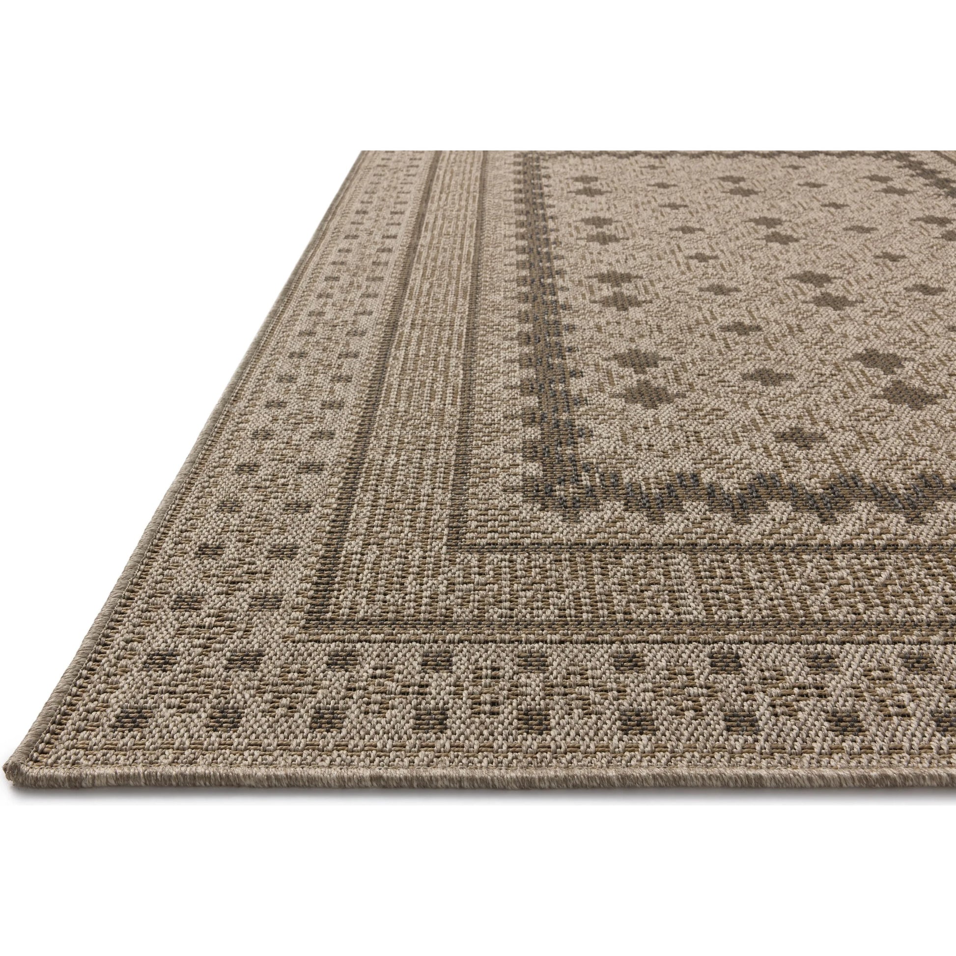Providence PRC-06 Outdoor Rug by Chris Loves Julia x Loloi in charcoal, dove. Made from 100% polypropylene in a unique style.