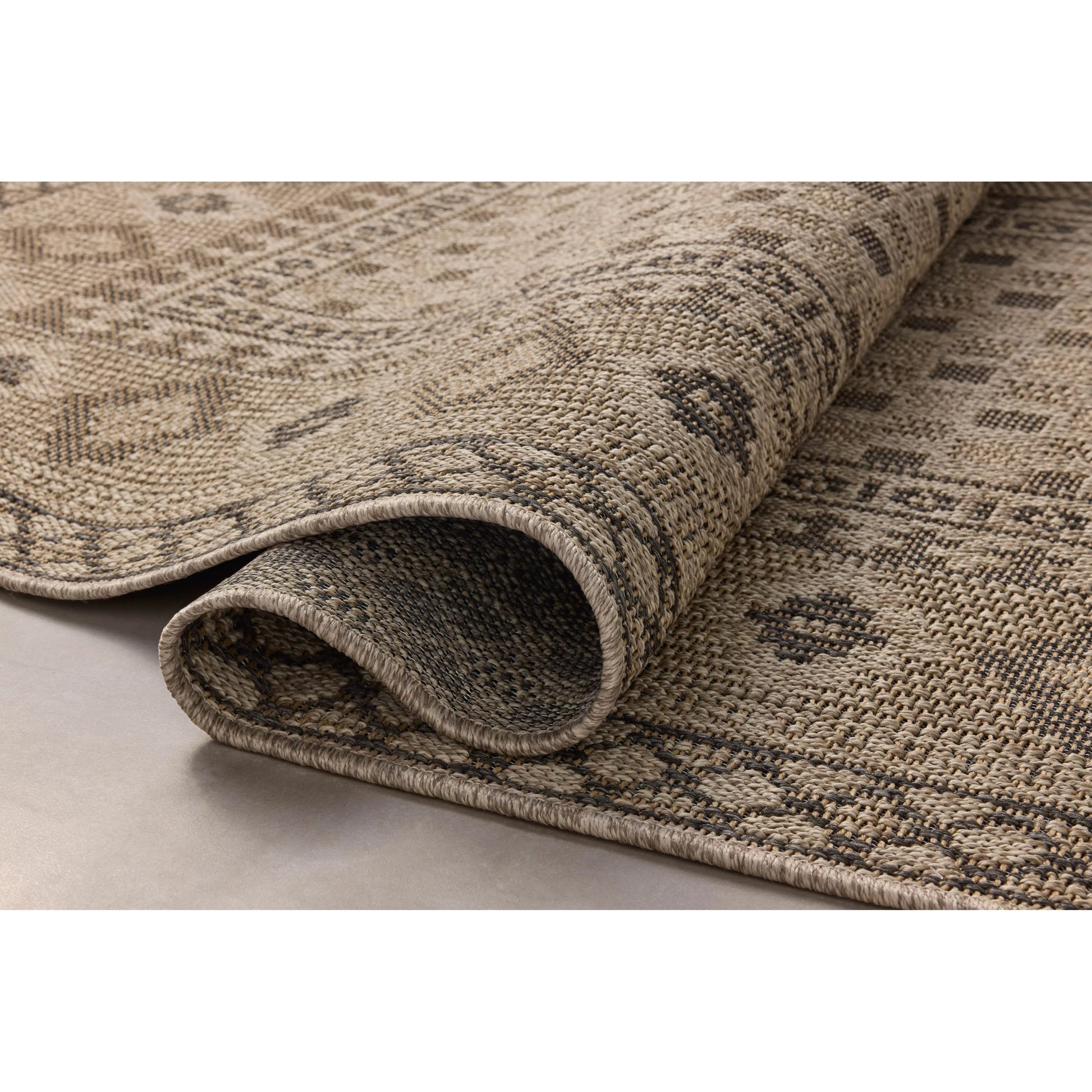 Providence PRC-07 Outdoor Rug by Chris Loves Julia x Loloi in dove, charcoal. Made from 100% polypropylene in a unique style.