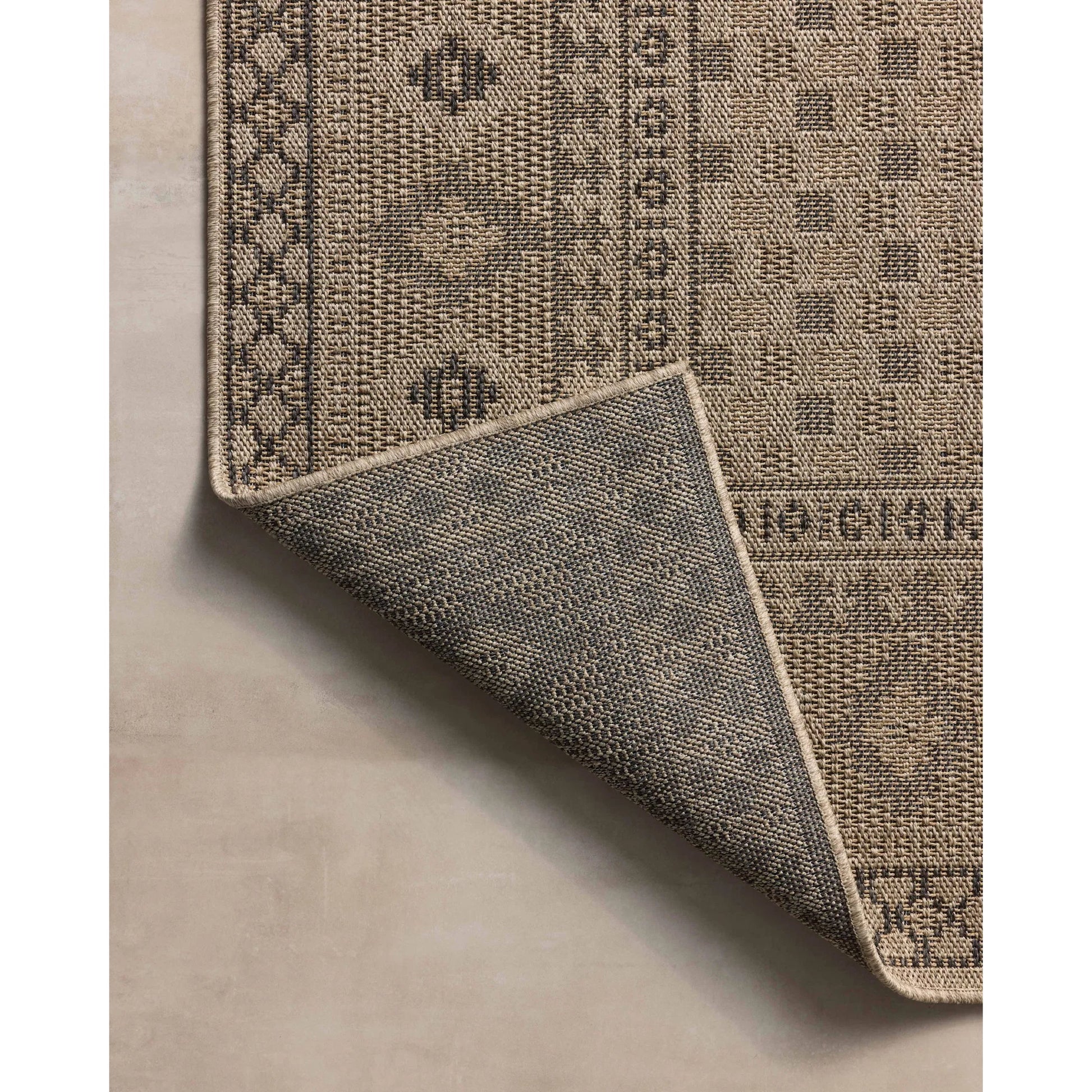 Providence PRC-07 Outdoor Rug by Chris Loves Julia x Loloi in dove, charcoal. Made from 100% polypropylene in a unique style.
