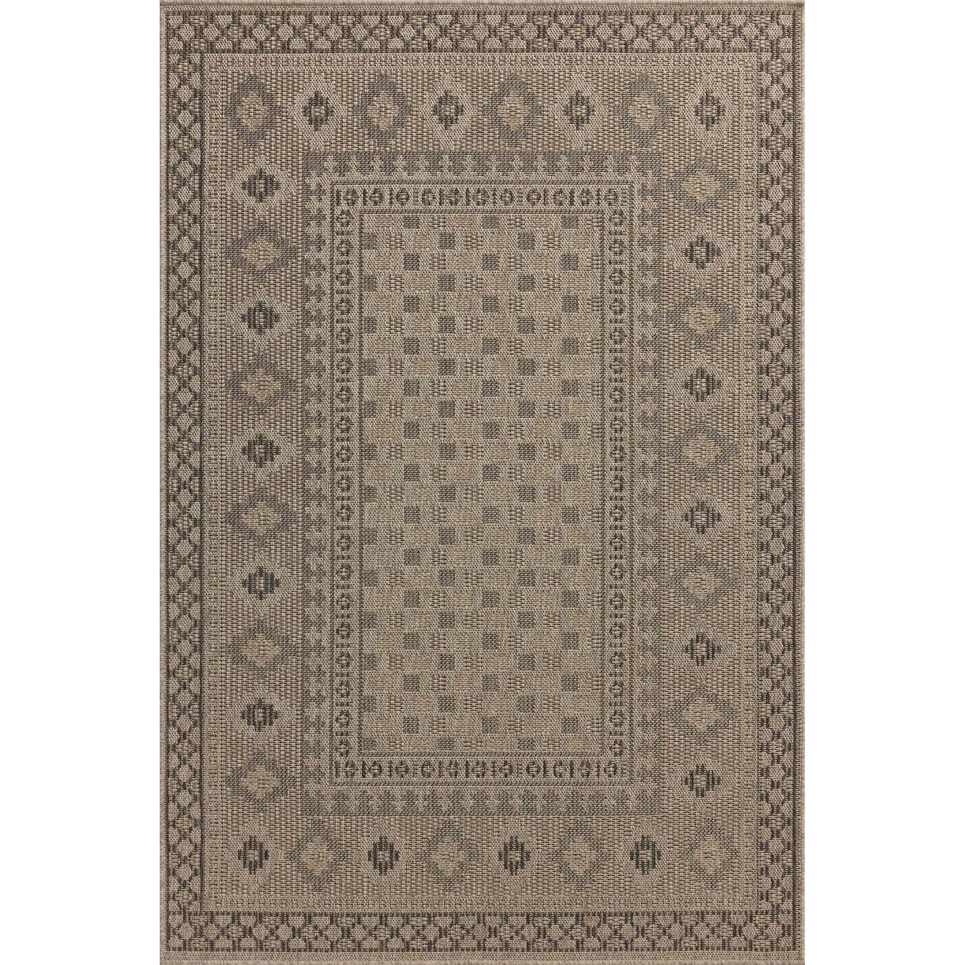 Providence PRC-07 Outdoor Rug by Chris Loves Julia x Loloi in dove, charcoal. Made from 100% polypropylene in a unique style.