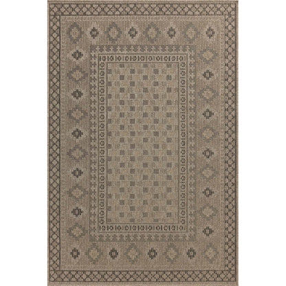 Providence PRC-07 Outdoor Rug by Chris Loves Julia x Loloi in dove, charcoal. Made from 100% polypropylene in a unique style.