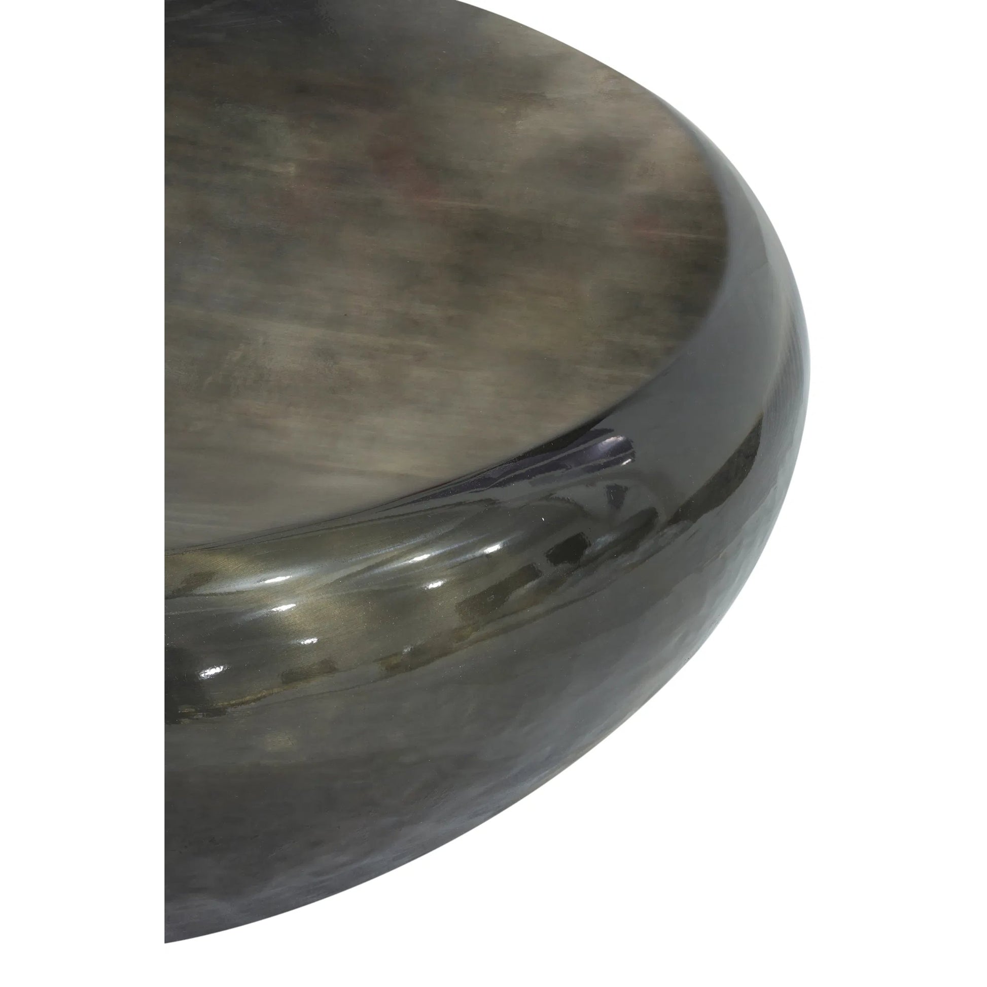 Helios Handforged Drum Coffee Table - PRR-033BLK by Pasargad Home in black. Made from metal in a unique style.