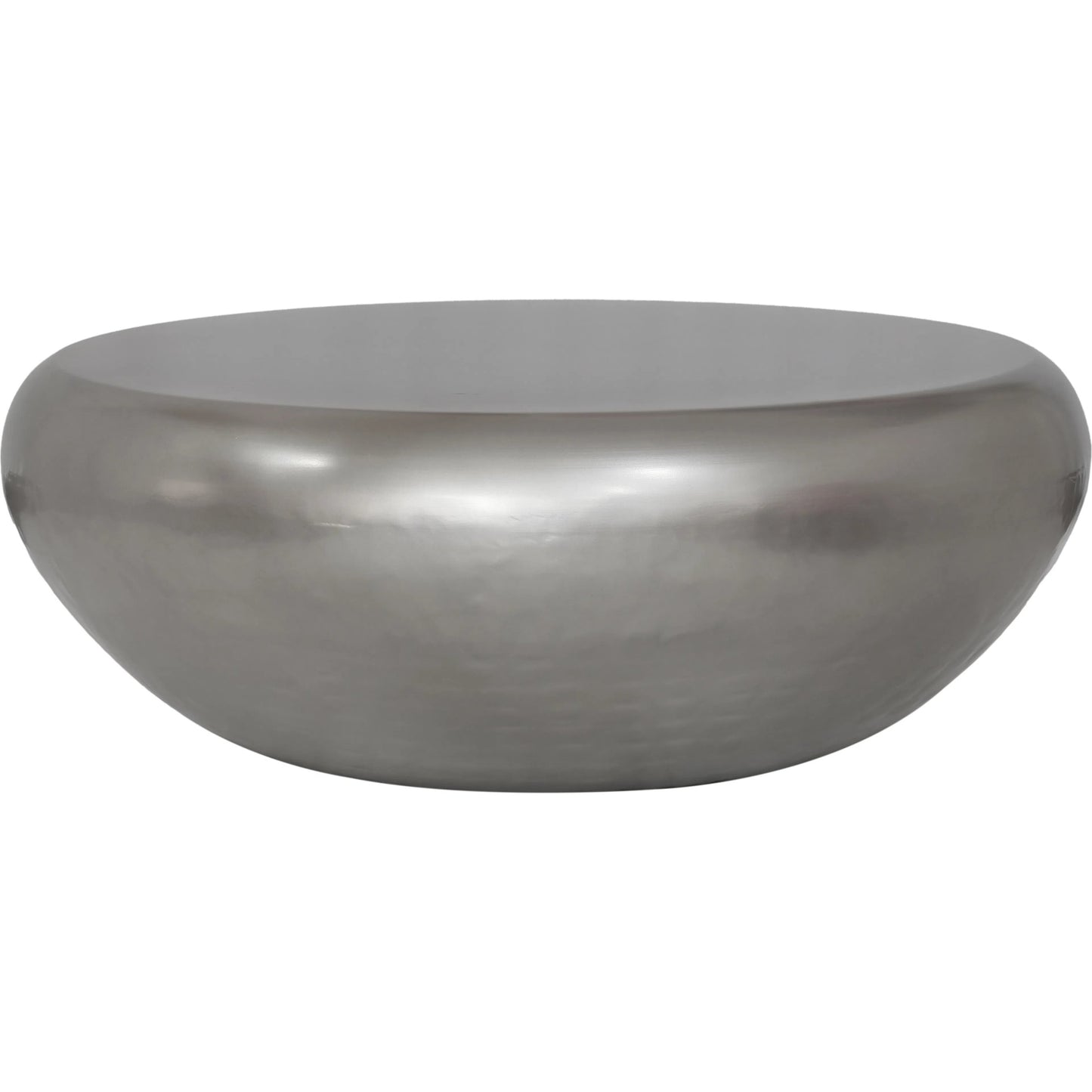 000 SI-2534684 | Primary Silo | Helios Handforged Drum Coffee Table - PRR-033SIL by Pasargad Home in silver. Made from metal in a unique style.