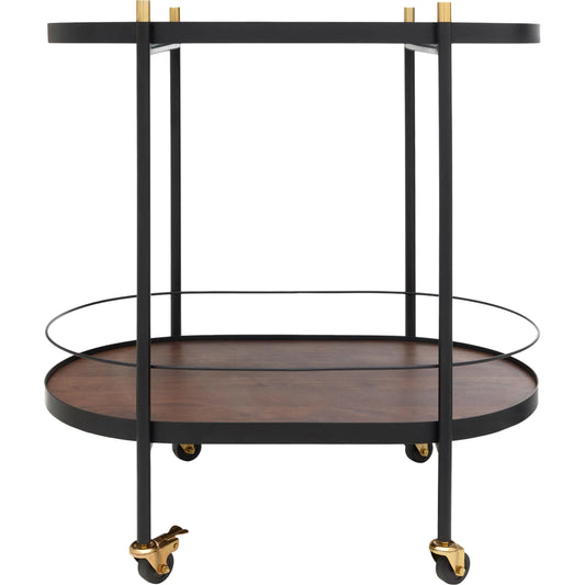 Pearson Bar Cart by Surya in gray, black. Made from glass, iron in a modern style.