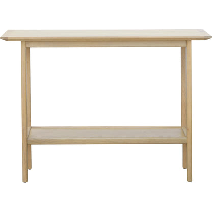 Pryce Console Table by Surya in brown and wood finish. Made from oak in a modern style.
