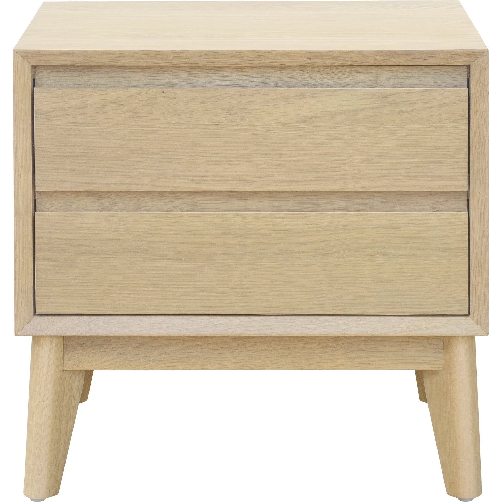 Pryce Nightstand by Surya in brown and wood finish. Made from oak in a modern style.