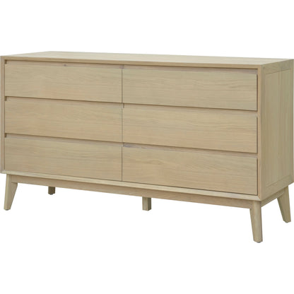 Pryce Dresser by Surya in brown and wood finish. Made from oak in a modern style.