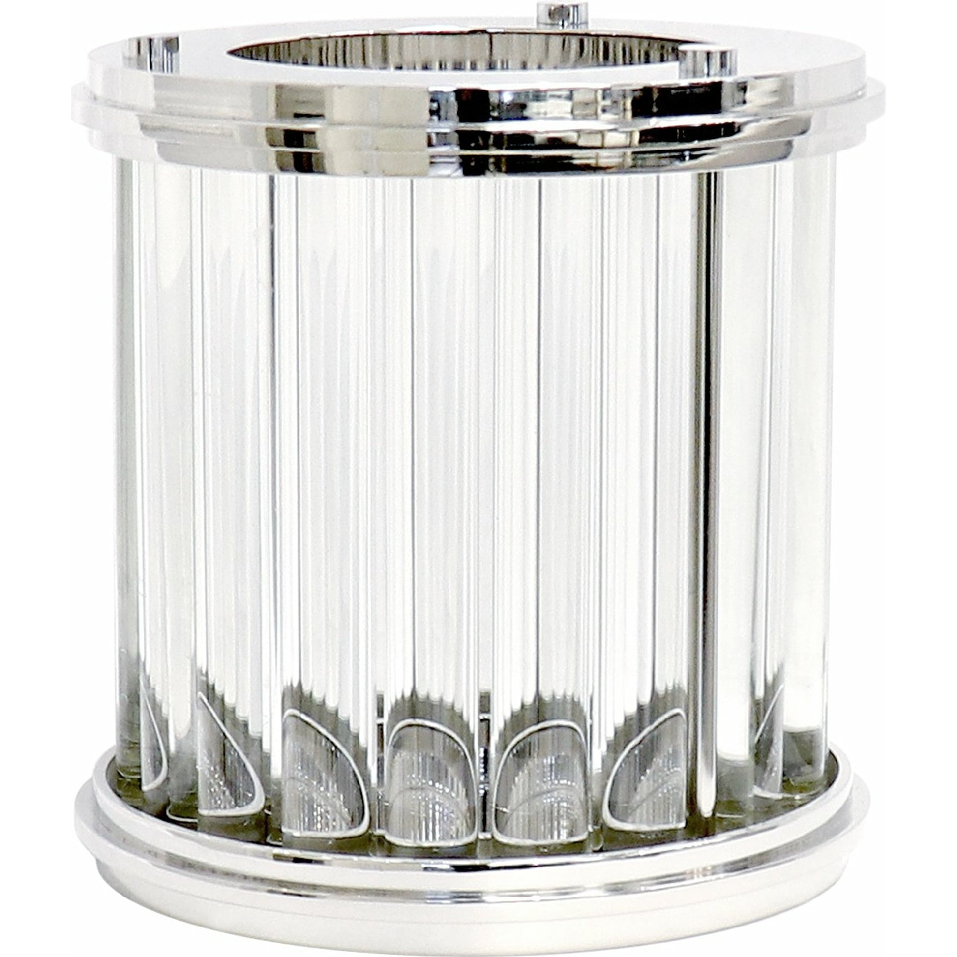 Lucian Hurricane by Pasargad Home in clear and clear. Made from lucite, steel in a transitional style.