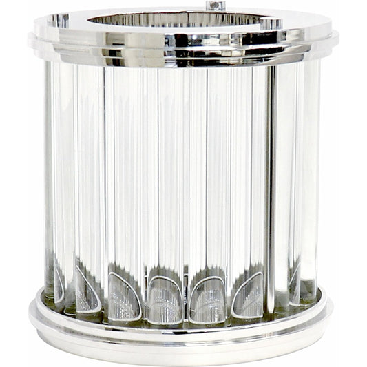 Lucian Hurricane by Pasargad Home in clear and clear. Made from lucite, steel in a transitional style.