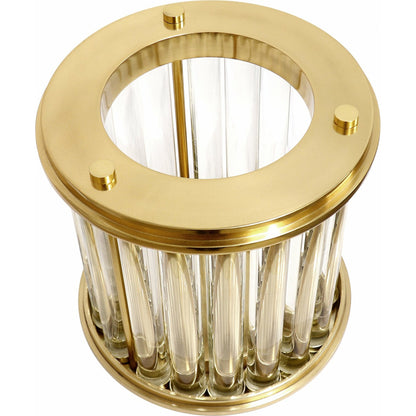 Calypso Hurricane by Pasargad Home in clear and clear. Made from lucite, steel in a modern style.