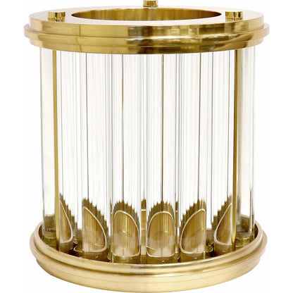 Calypso Hurricane by Pasargad Home in clear and clear. Made from lucite, steel in a modern style.