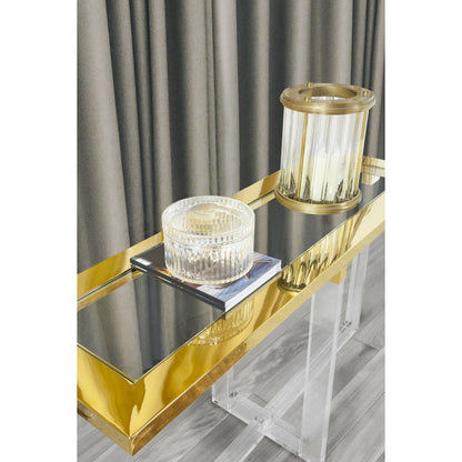 Calypso Hurricane by Pasargad Home in clear and clear. Made from lucite, steel in a modern style.