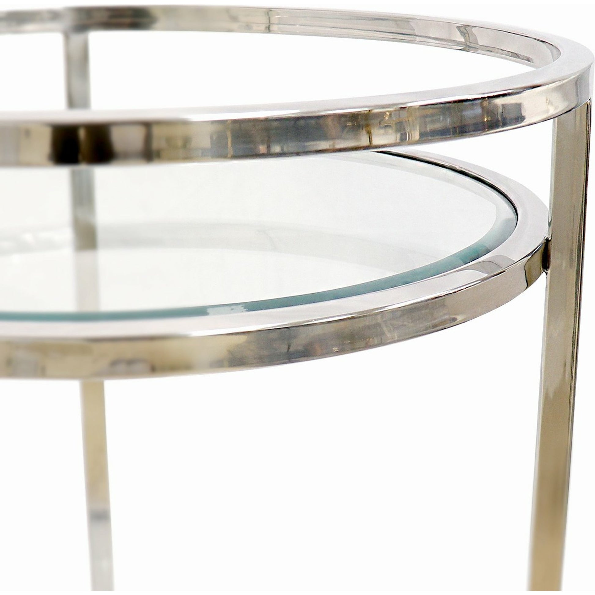 Blake Serving Table by Pasargad Home in stainless steel. Made from lucite, steel in a transitional style.
