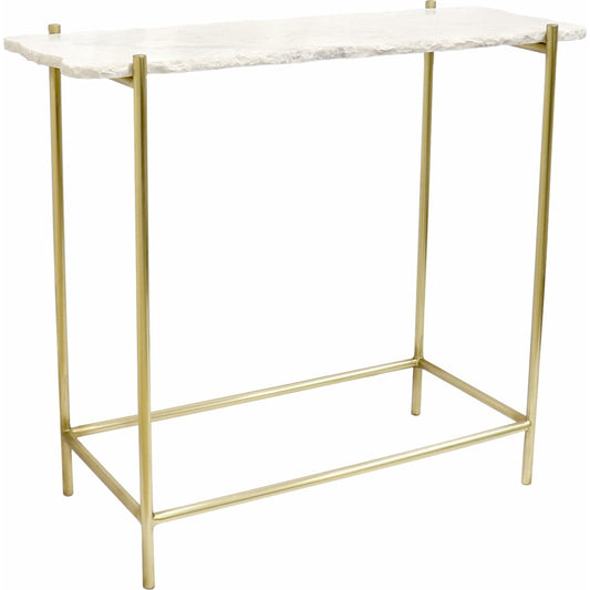 001 SI-1718125 | Unknown | Vasto Console by Pasargad Home in gold. Made from marble, steel in a transitional style.