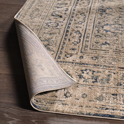 Patterned Silence PSE06 Rug by Jaipur Living in blue, gray. Made from 70% polypropylene 30% polyester in a unique style.