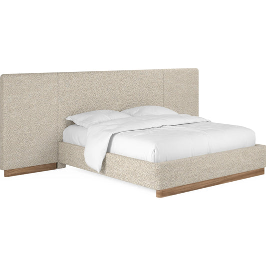 Portico Upholstered Bed with End Panel by A.R.T. Furniture in sienna. Made from parawood solids, foam, fabric in a modern style.