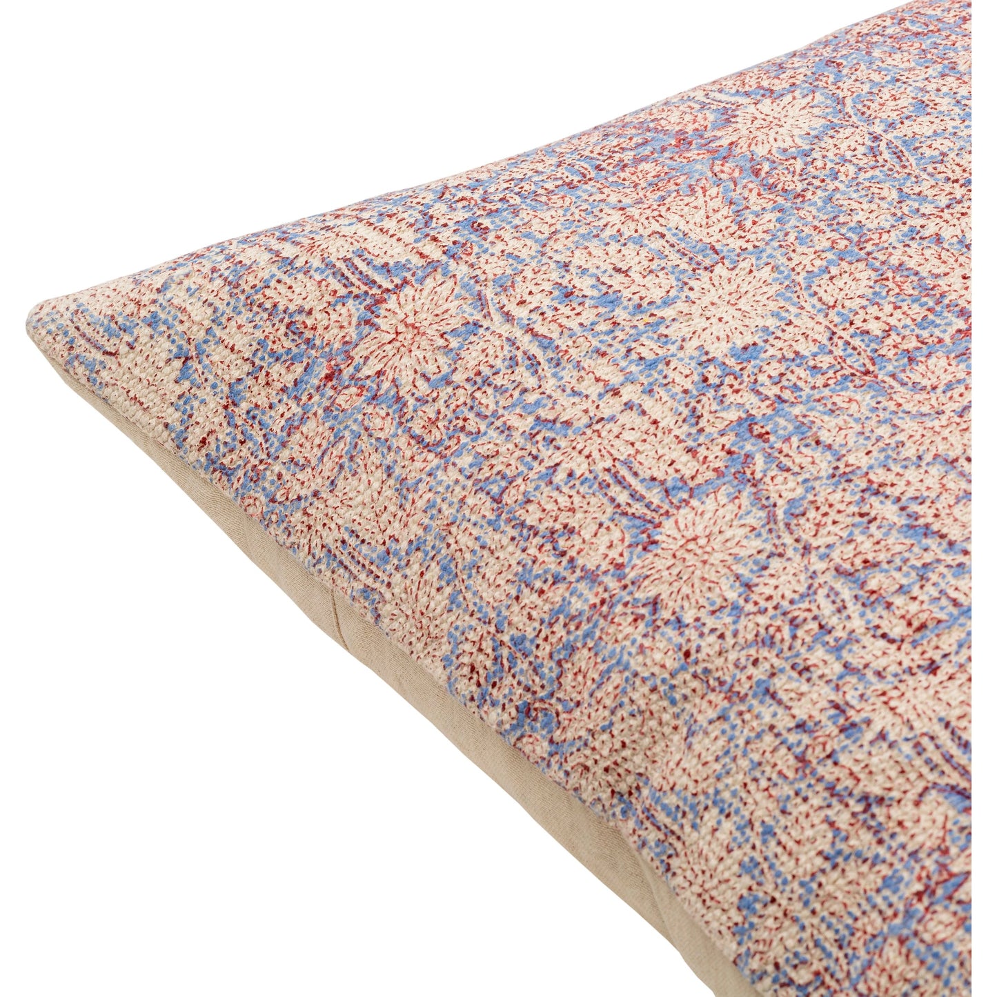 003 SI-1889002,SI-1889003,SI-1889004,SI-1889005,SI-1889006,SI-1889007 | Closeup | Prisha Pillow - 9497 by Livabliss in brick red, light beige. Made from 100% cotton in a unique style.