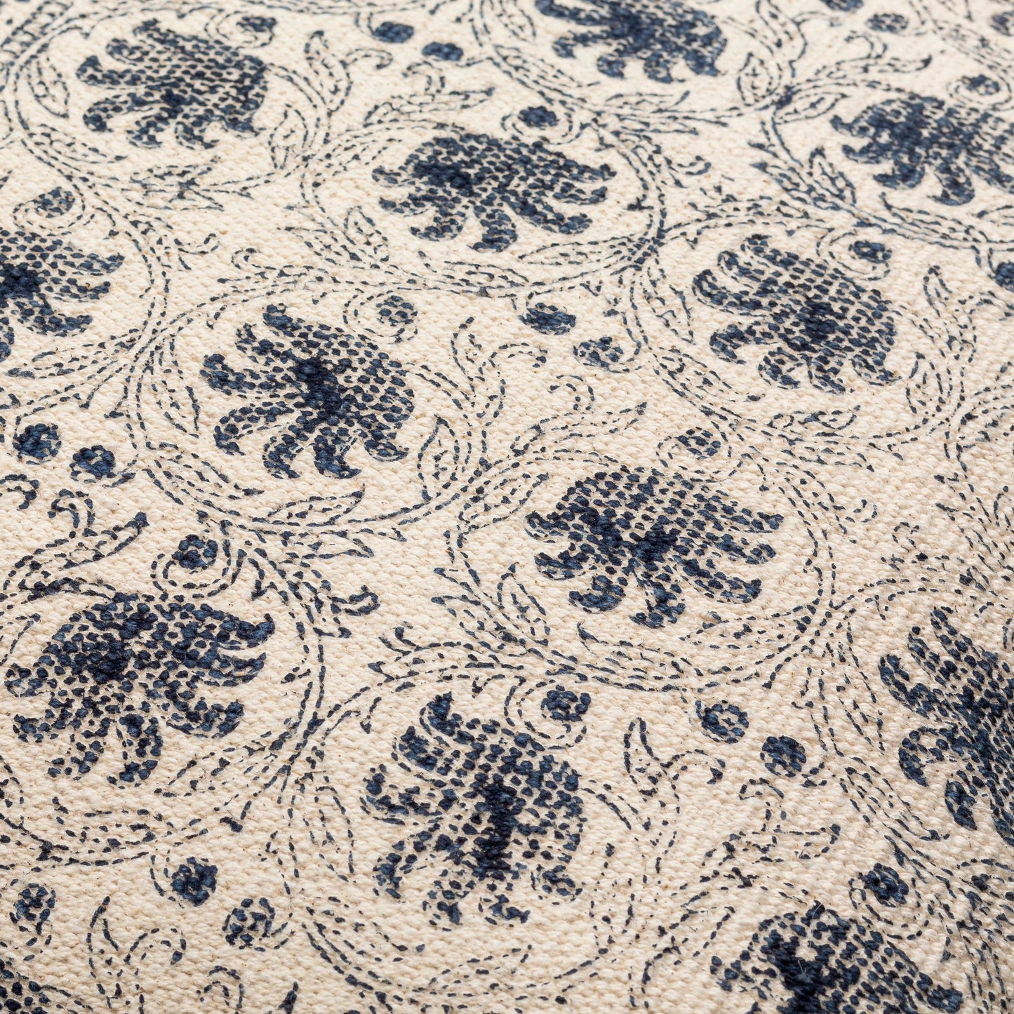 004 SI-1889008,SI-1889009,SI-1889010,SI-1889011,SI-1889012,SI-1889013 | Closeup | Prisha Pillow - 8032 by Livabliss in navy, light beige. Made from 100% cotton in a eclectic & global style.