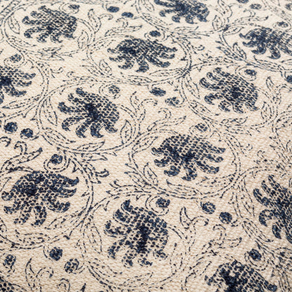 Prisha Pillow - 8032 by Livabliss in navy, light beige. Made from 100% cotton in a eclectic & global style.