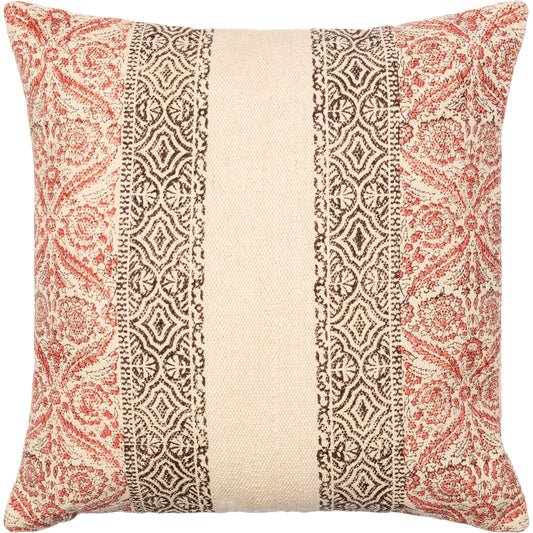 Prisha Pillow - 31985 by Livabliss in light beige, rose. Made from 100% cotton in a eclectic & global style.