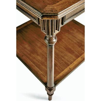 Casual Accents Victorian Style Walnut Side Table by Jonathan Charles in brown and medium walnut. Made from acacia in a traditional style.