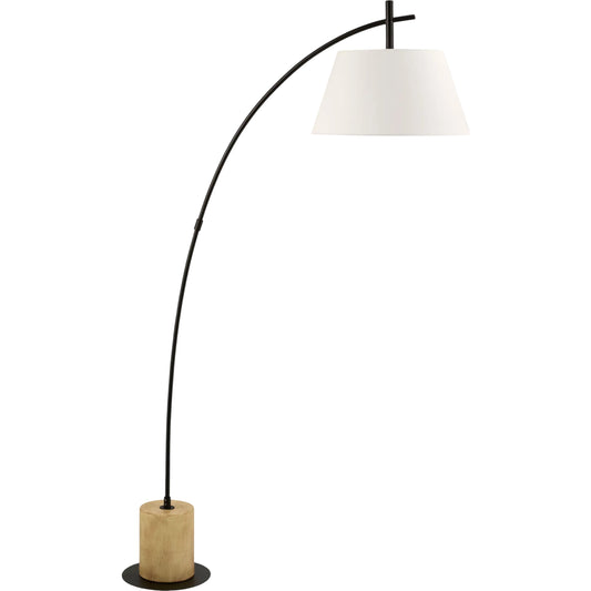 Pasaje Accent Floor Lamp by Livabliss in white, cream, black and painted. Made from iron, concrete, linen, plastic in a unique style.
