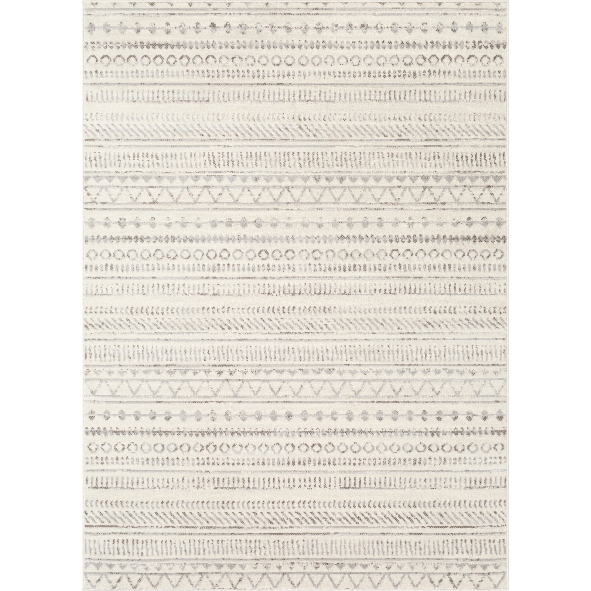 Pisa Rug - 24538 by Livabliss in medium gray, charcoal, off-white, light slate. Made from face: 100% polypropylene, warp: 100% polypropylene in a unique style.