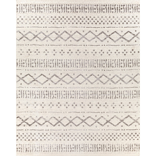 Pisa Rug by Livabliss in medium gray, charcoal, off-white, light slate. Made from 100% polypropylene in a modern style.