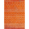 Burnt Orange, Light Gray, Medium Gray, Charcoal / 4'11" x 7'