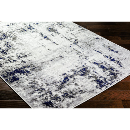 Pisa Rug - 14634 by Livabliss in light gray, medium gray, charcoal, dark blue. Made from face: 100% polypropylene, warp: 100% polypropylene in a unique style.