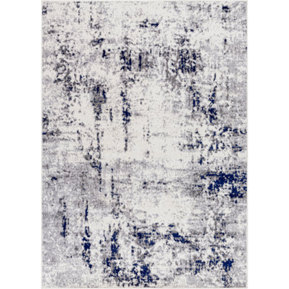 Pisa Rug - 14634 by Livabliss in light gray, medium gray, charcoal, dark blue. Made from face: 100% polypropylene, warp: 100% polypropylene in a unique style.