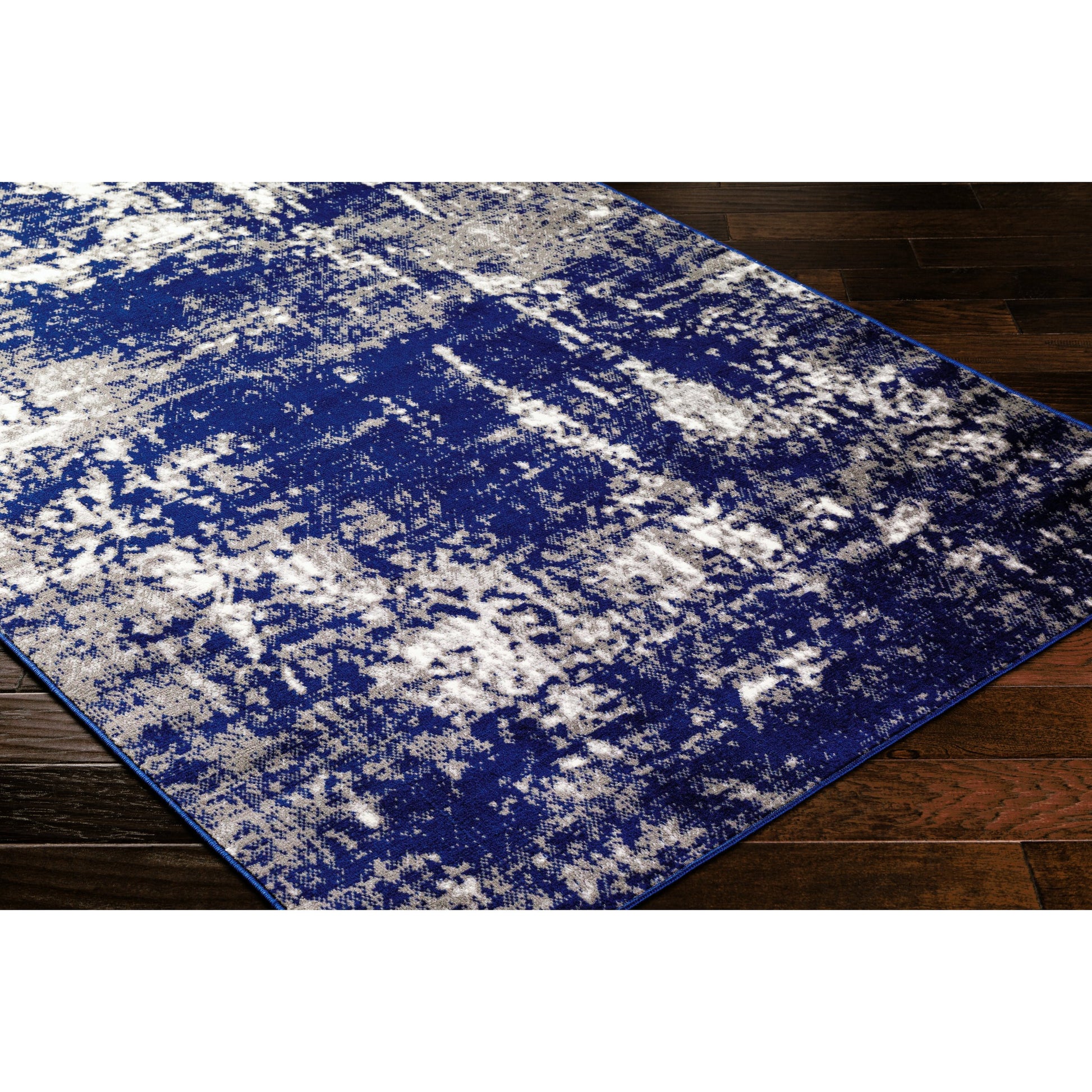 Pisa Rug - 14634 by Livabliss in light gray, medium gray, charcoal, dark blue. Made from face: 100% polypropylene, warp: 100% polypropylene in a unique style.