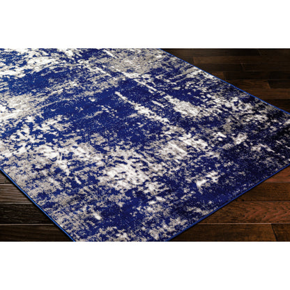 Pisa Rug - 14634 by Livabliss in light gray, medium gray, charcoal, dark blue. Made from face: 100% polypropylene, warp: 100% polypropylene in a unique style.
