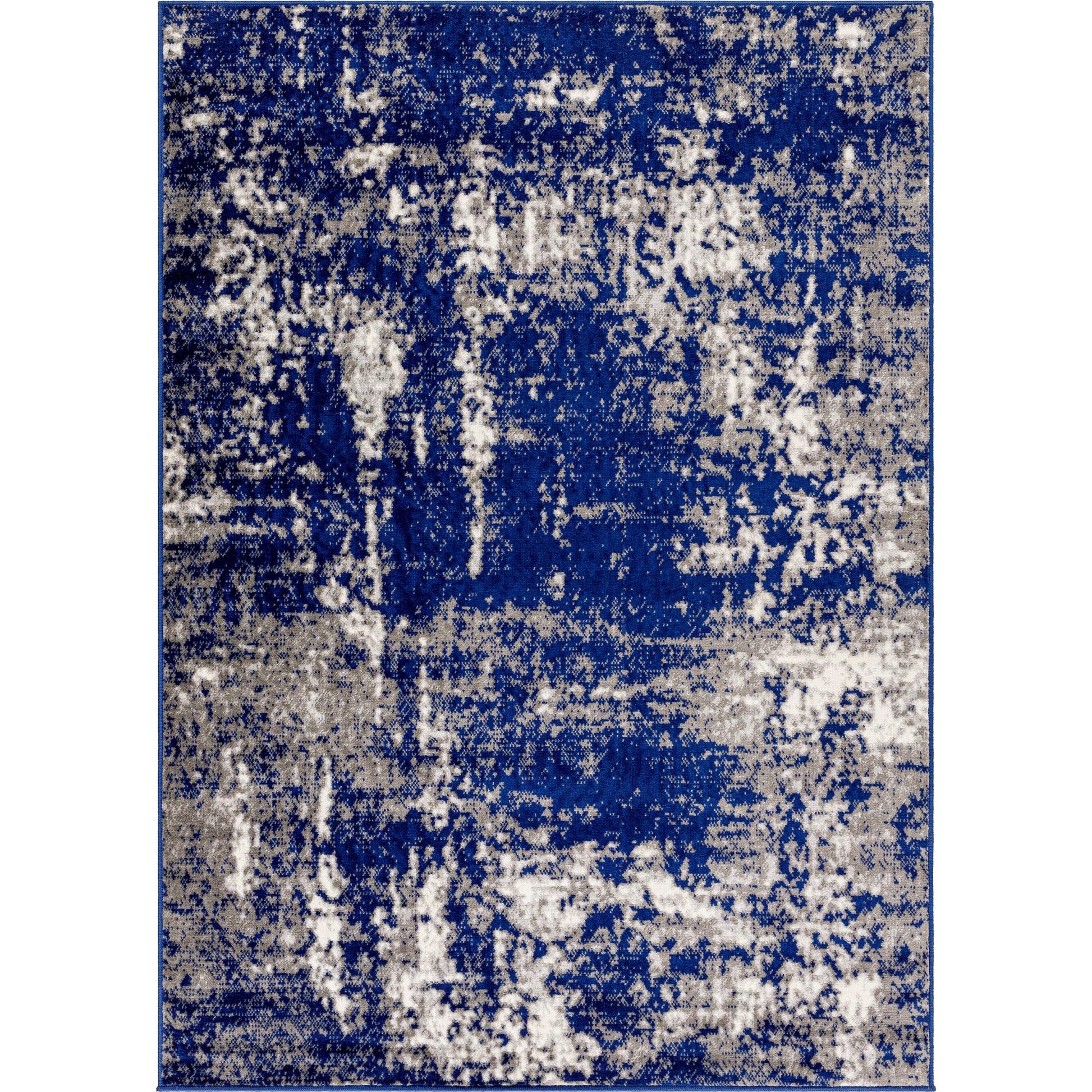 Pisa Rug - 14634 by Livabliss in light gray, medium gray, charcoal, dark blue. Made from face: 100% polypropylene, warp: 100% polypropylene in a unique style.