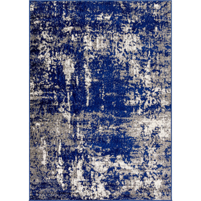 Pisa Rug - 14634 by Livabliss in light gray, medium gray, charcoal, dark blue. Made from face: 100% polypropylene, warp: 100% polypropylene in a unique style.