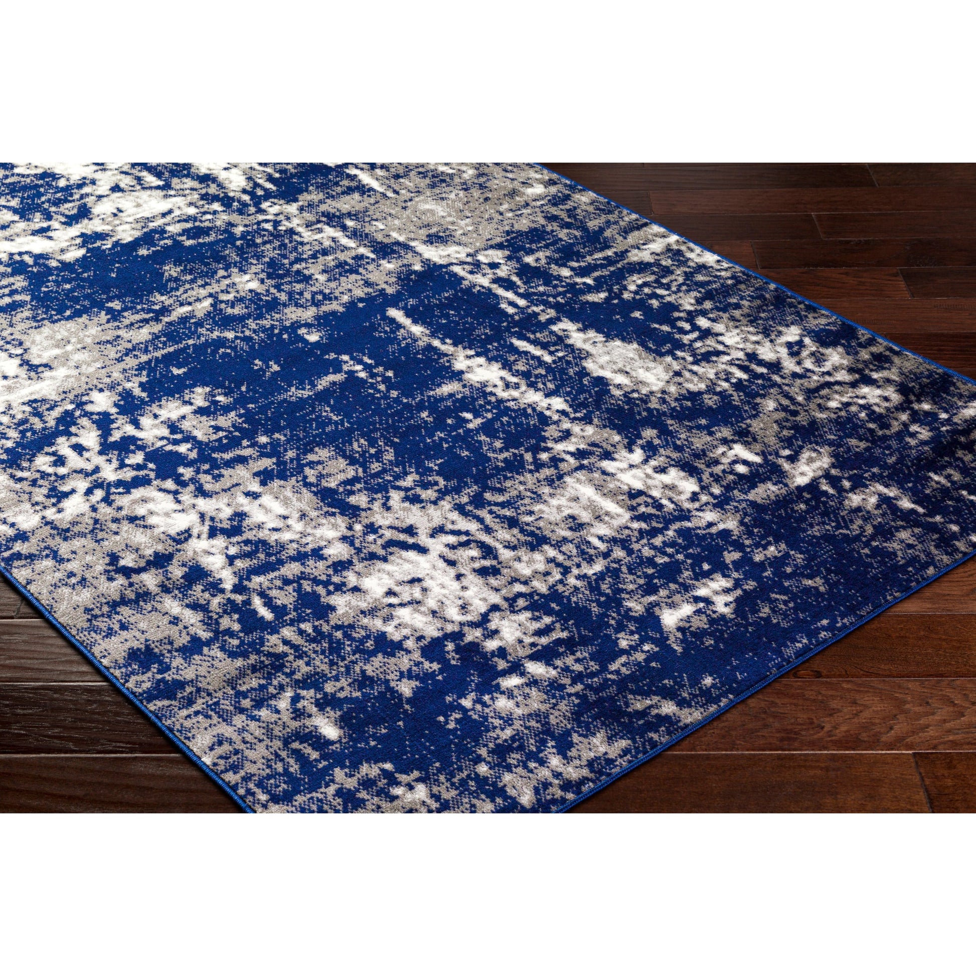 Pisa Rug - 14634 by Livabliss in light gray, medium gray, charcoal, dark blue. Made from face: 100% polypropylene, warp: 100% polypropylene in a unique style.