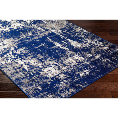 Pisa Rug - 14634 by Livabliss in light gray, medium gray, charcoal, dark blue. Made from face: 100% polypropylene, warp: 100% polypropylene in a unique style.