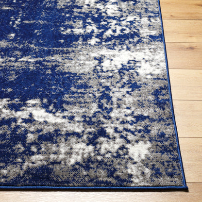 Pisa Rug - 14634 by Livabliss in light gray, medium gray, charcoal, dark blue. Made from face: 100% polypropylene, warp: 100% polypropylene in a unique style.