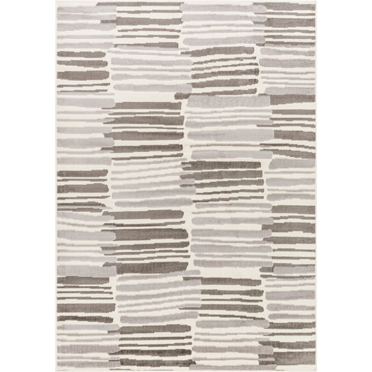 Pisa Rug - 490202 by Livabliss in light gray, medium gray, charcoal. Made from face: 100% polypropylene, warp: 100% jute in a unique style.
