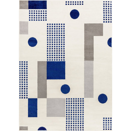 Pisa Rug - 490207 by Livabliss in light gray, dark blue, charcoal, medium gray. Made from face: 100% polypropylene, warp: 100% jute in a unique style.