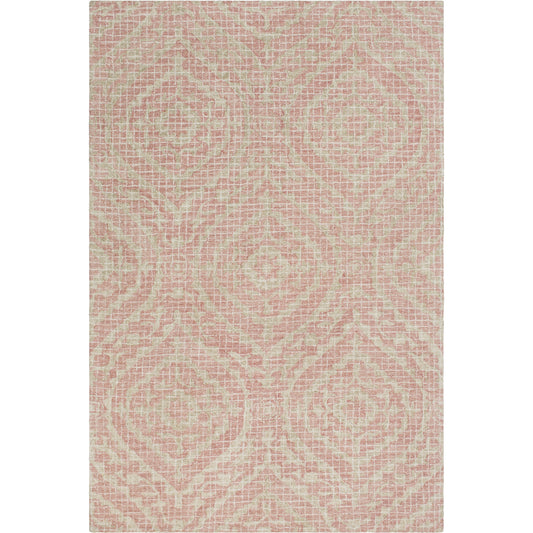 Piastrella Rug - 22950 by Livabliss in coral. Made from 100% wool in a unique style.