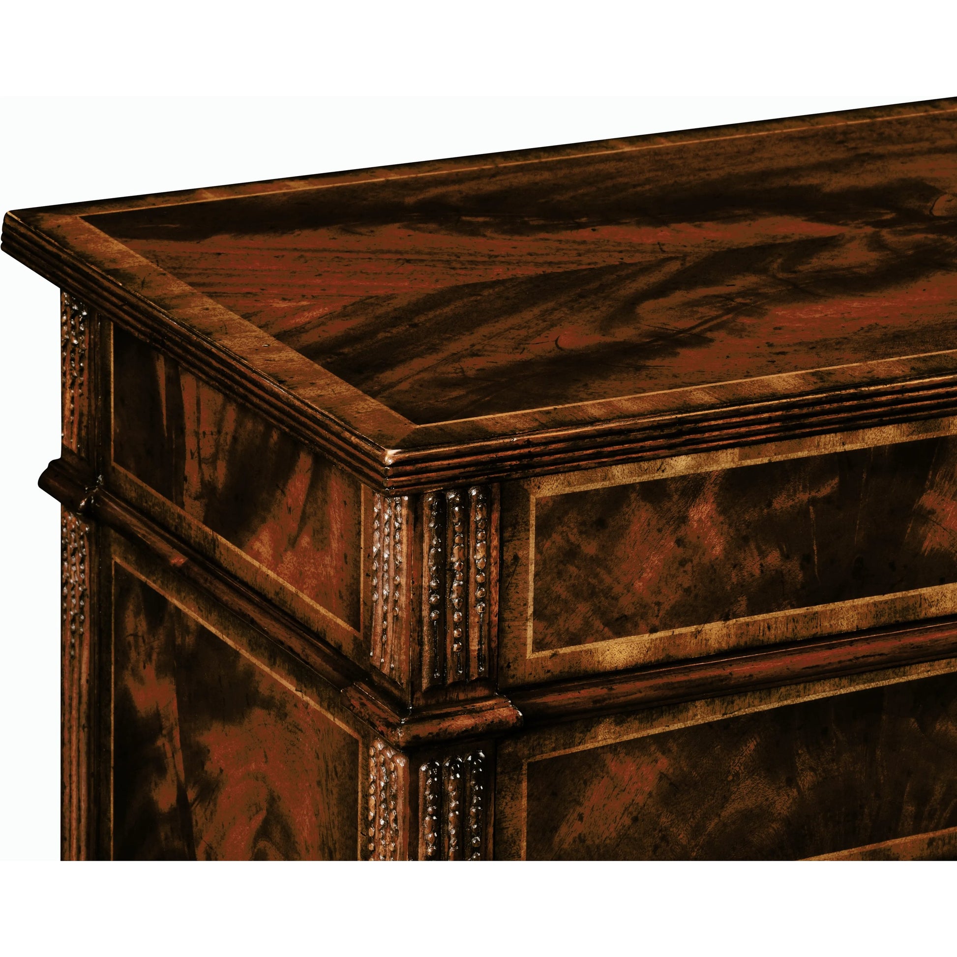 Buckingham Mahogany Chest of Drawers by Jonathan Charles in brown and medium antique mahogany. Made from acacia in a traditional style.