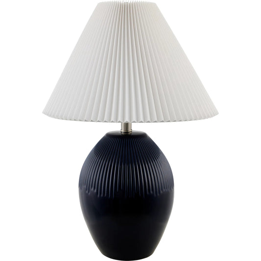 Padstow Accent Table Lamp by Livabliss in metallic, glazed. Made from ceramic, linen, polyester, iron in a unique style.