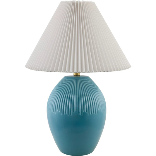 Padstow Accent Table Lamp by Livabliss in metallic, glazed. Made from ceramic, linen, polyester, iron in a unique style.