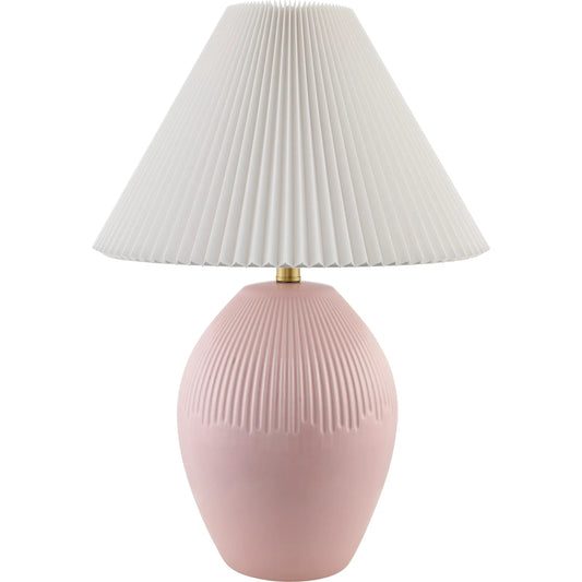 Padstow Accent Table Lamp by Livabliss in metallic, glazed. Made from ceramic, linen, polyester, iron in a unique style.